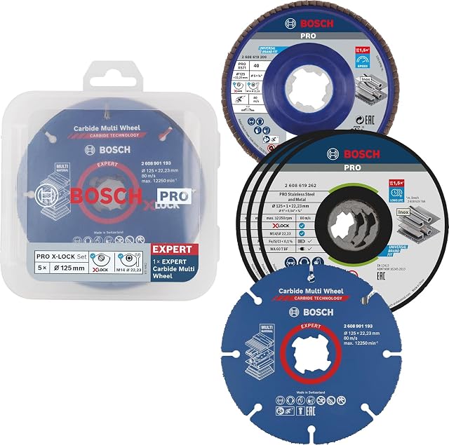 Bosch Accessories set X-LOCK da 5 pezzi, Ø 125 mm, fotografia del prodotto