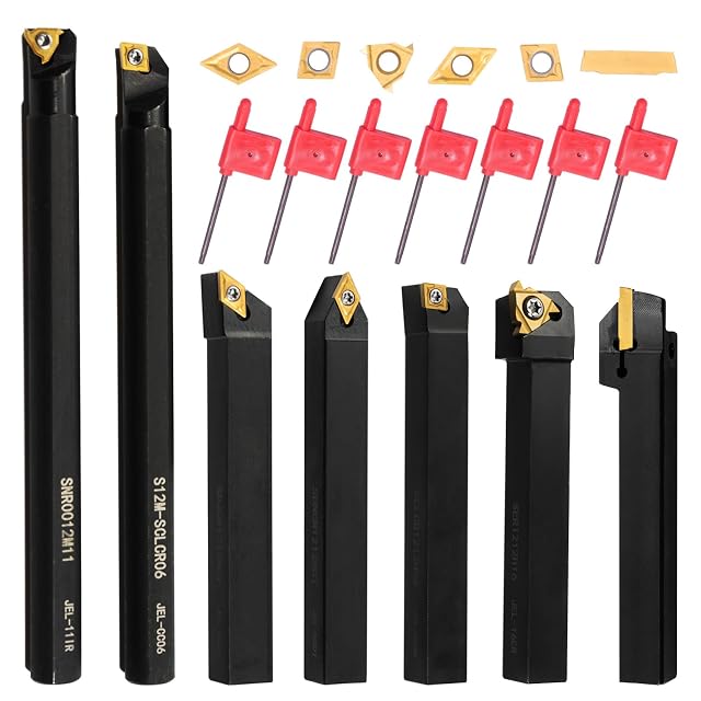 Donken set di utensili da tornio a inserti, codolo 12 mm, 21 pezzi, fotografia del prodotto