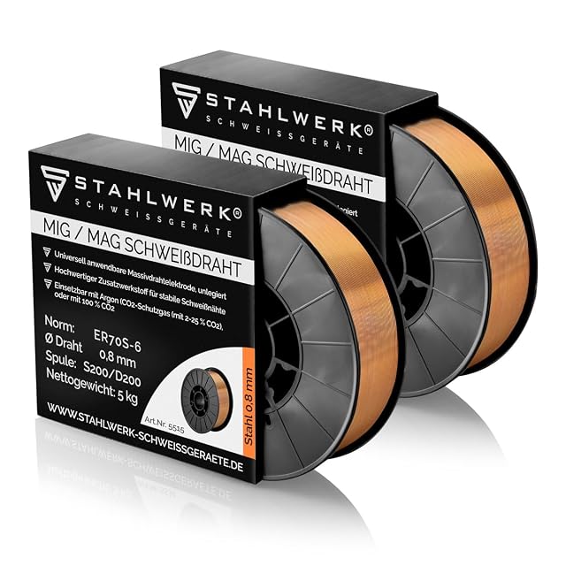 STAHLWERK ER70S-6 (SG2) Ø 0,8 mm, 2 × 5 kg, fotografia del prodotto